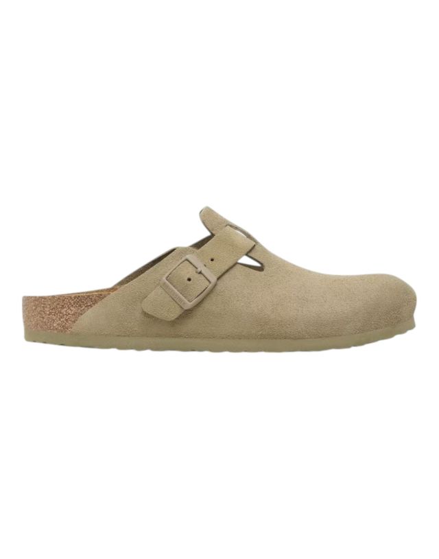 Birkenstock Boston faded khaki, Suede Leather - Calz. S