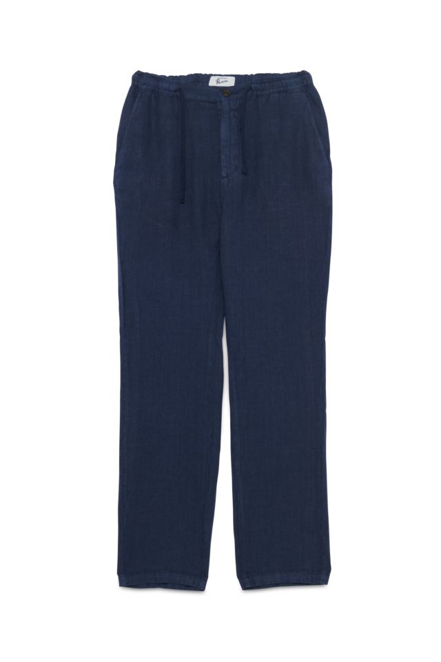 Roy Roger's Pantalone Chino Portofino Man Riviera Heavy Linen Garm.Dyed