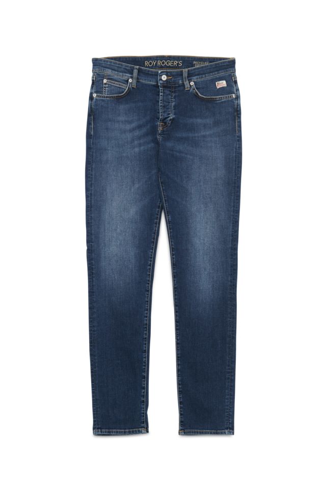 Roy Roger's Pantalone Jeans New 529 Man Recycled Denim Elasticizzato Apus