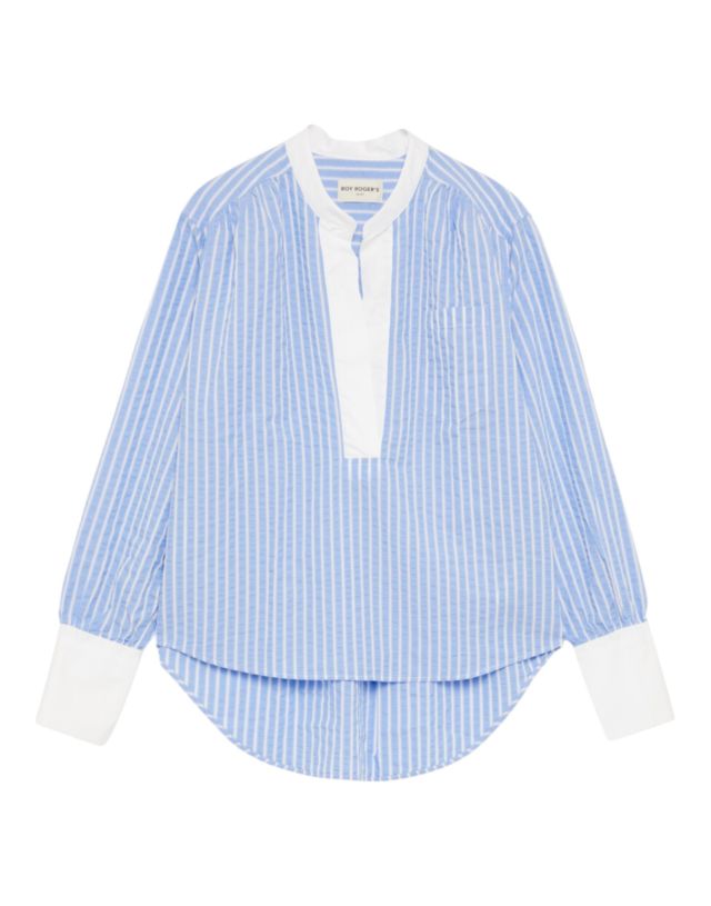 Roy Roger's Blouse Bras WOMAN Popeline stripe Washed