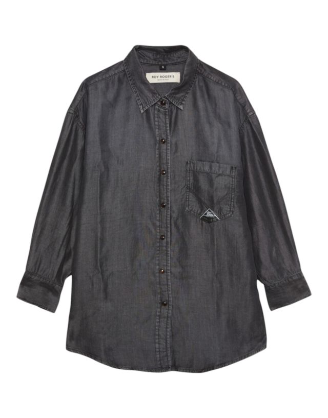 Roy Roger's Shirt Danielle WOMAN   Denim Lyocell Black SW