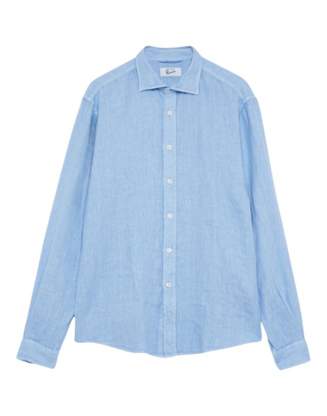 Roy Roger's Shirt Pierce MAN RIVIERA  Linen Dyed