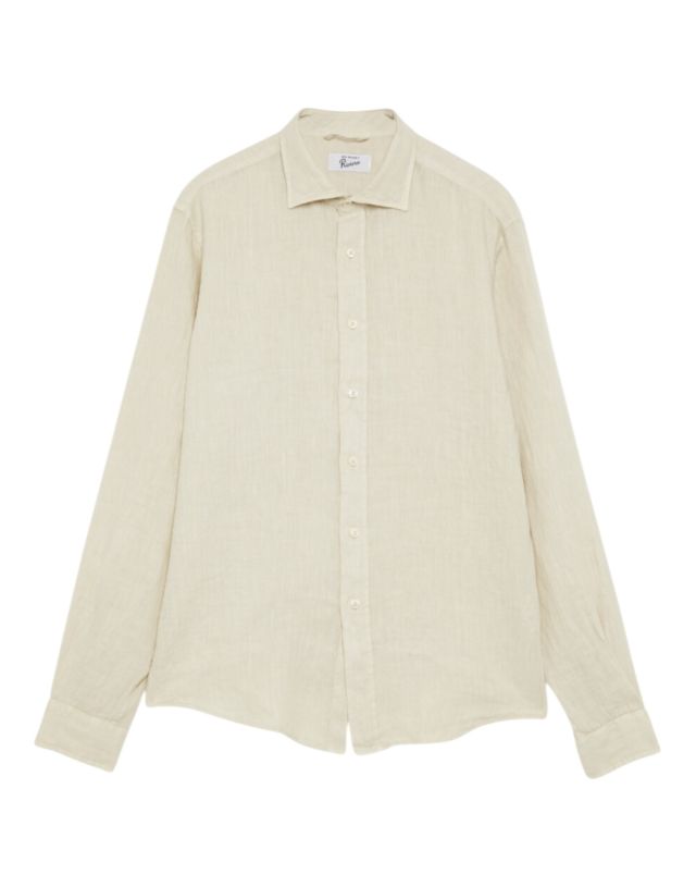 Roy Roger's Shirt Pierce MAN RIVIERA  Linen Dyed