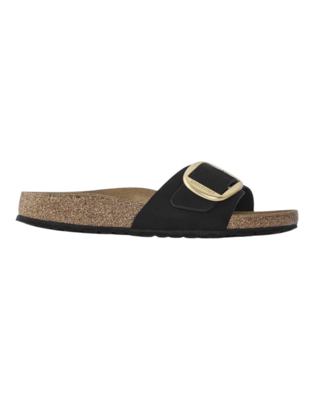 Birkenstock Madrid Big Buckle black, Nubuck Leather