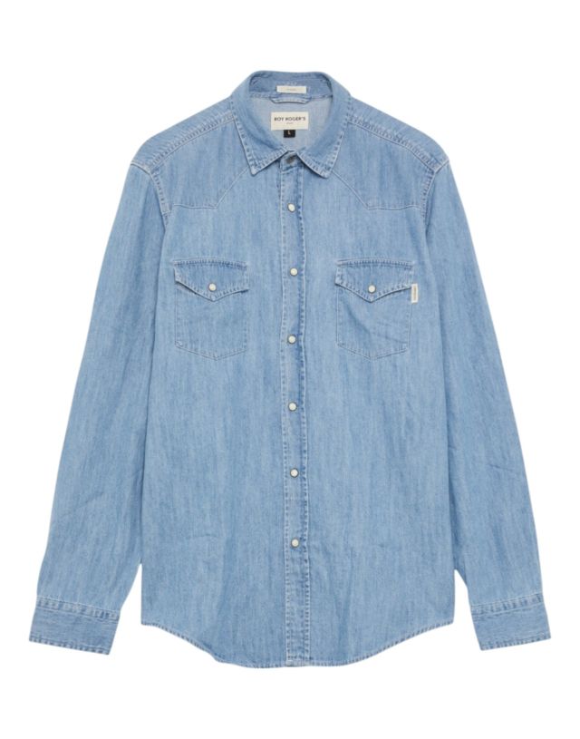 Roy Roger's Shirt Martin MAN  Denim Bleach