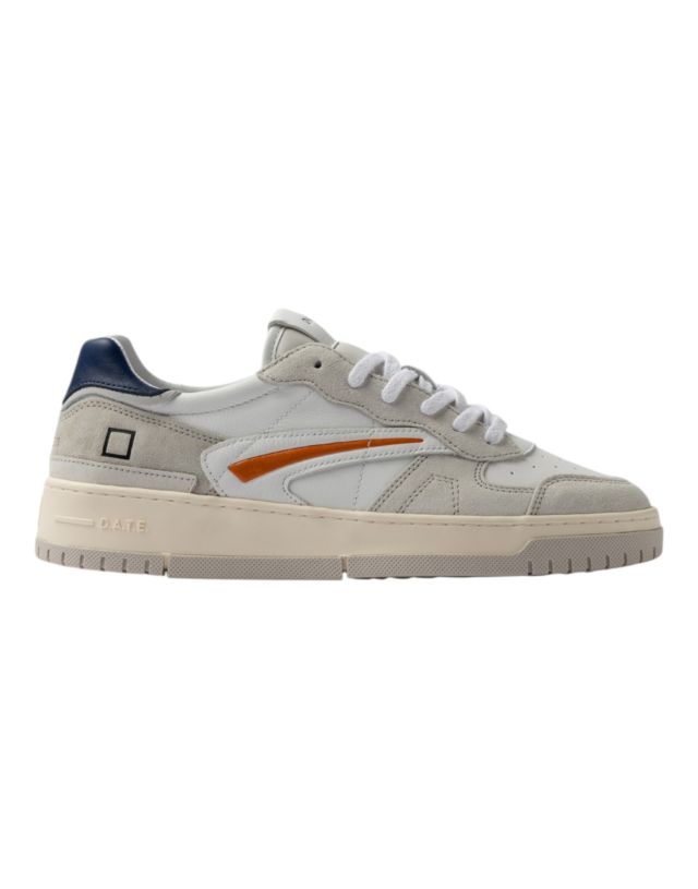 D.A.T.E. Sneaker mod. Torneo Pure Soft White-Blue M10D