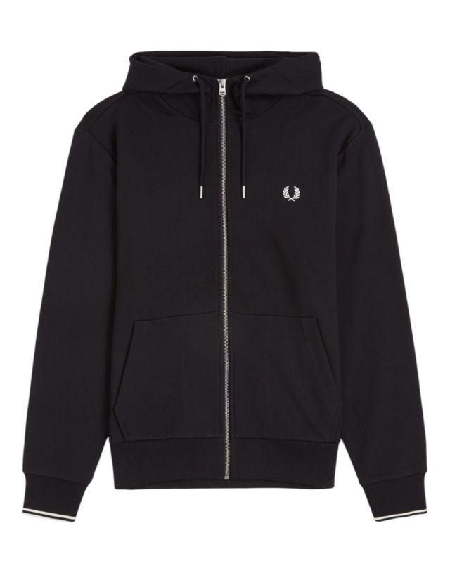 Fred Perry Hooded Zip Through Sweatshirt