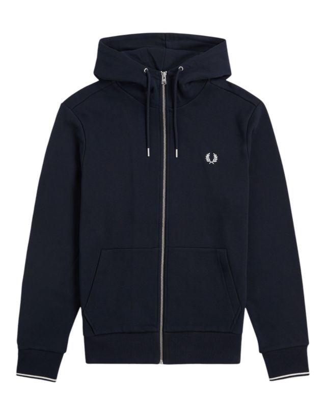 Fred Perry Hooded Zip Through Sweatshirt