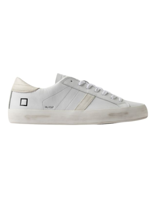 D.A.T.E. Sneaker mod. Hill Low Calf White-Milk M12A
