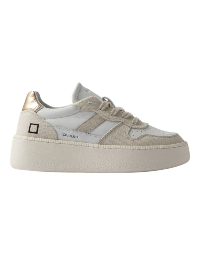 D.A.T.E. Sneaker mod. Court Platform Colored Beige W8C