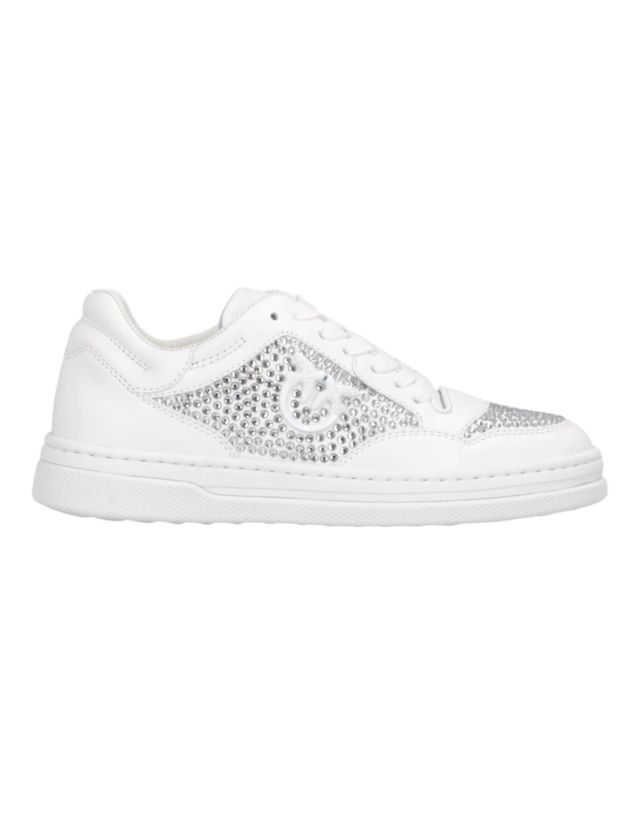Pinko MANDY 09 - SNEAKER CALF LEATHER/STRASS WHITE