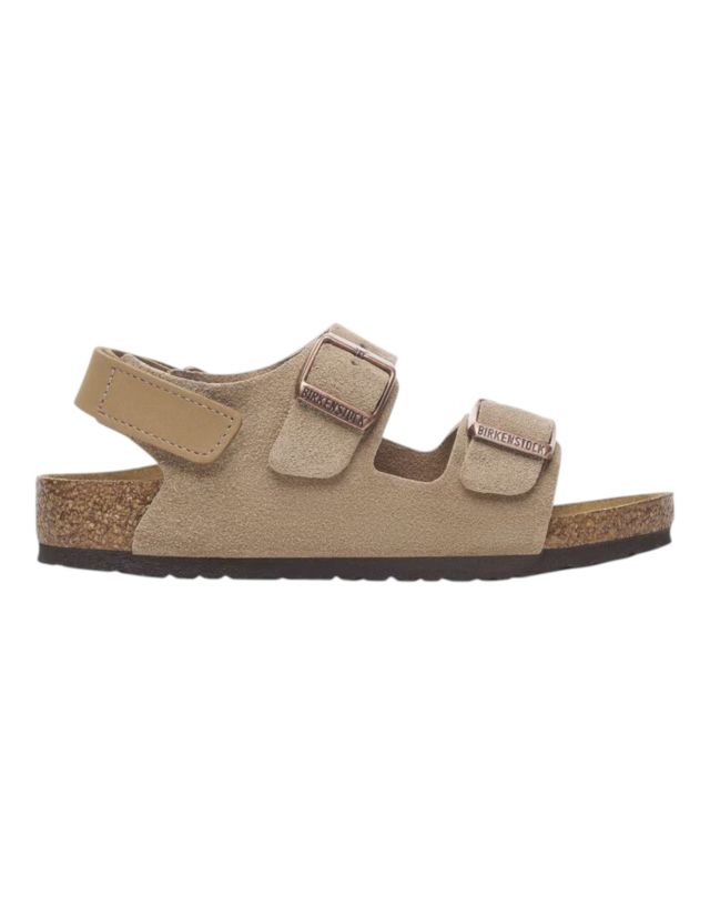 Birkenstock Milano HL Kids taupe, Suede Leather