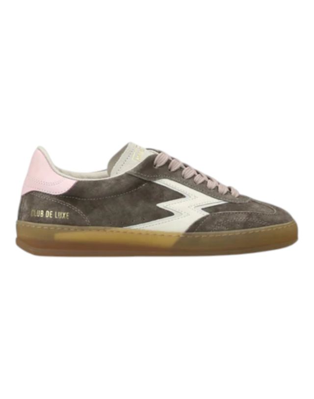 MoaConcept Sneaker OFF WHITE LOGO PINK BACKTAB BRIAR-ROOT STONE WASHED SUEDE CLUB