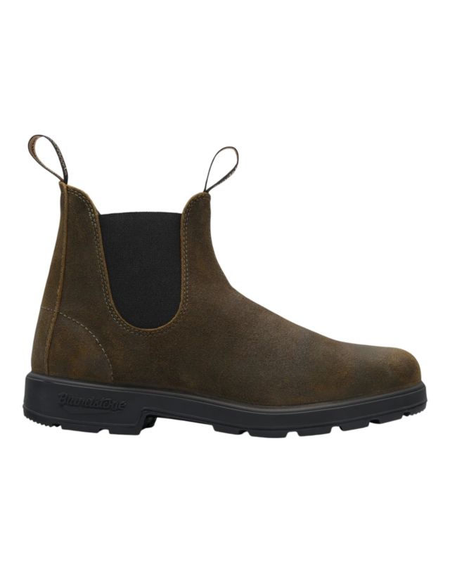 Blundstone 1629 Elastic sided Boots Dark Olive Waxed Suede