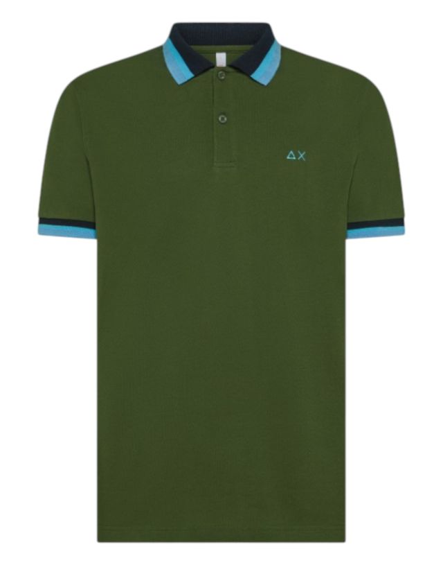 Sun 68 Polo Collar Multistripes S/S