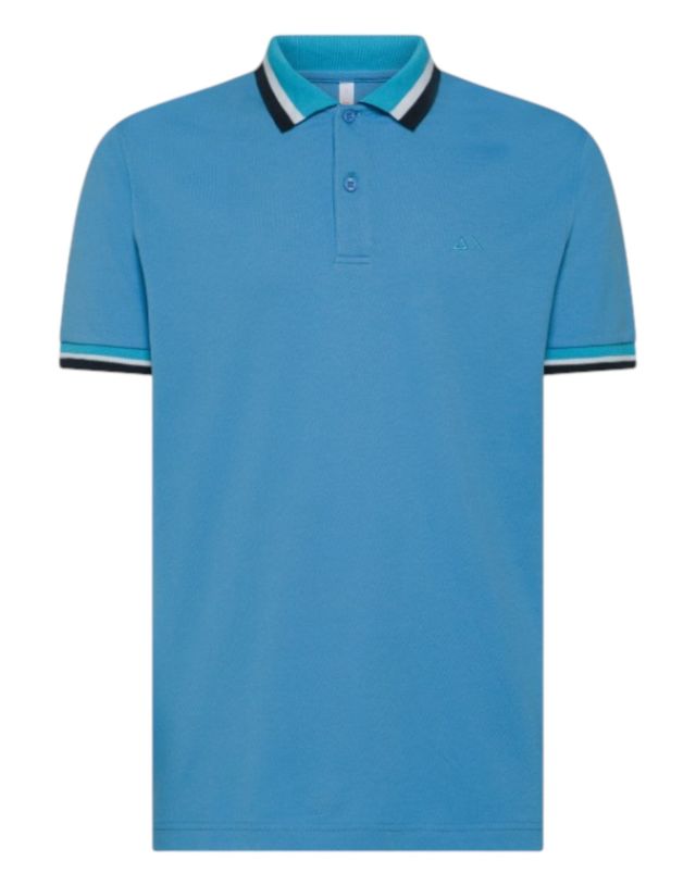 Sun 68 Polo Collar Multistripes S/S