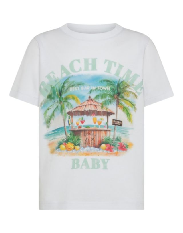 Sun 68 BOY'S T-SHIRT PRINTED  BEACH LOGO S/S