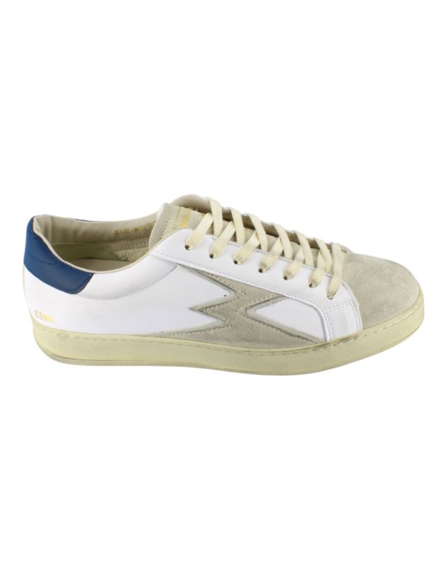 MoaConcept Sneaker NAVY BLUE BACKTAB LIGHT GRAY LOGO WHITE BRUSHED ICONIC