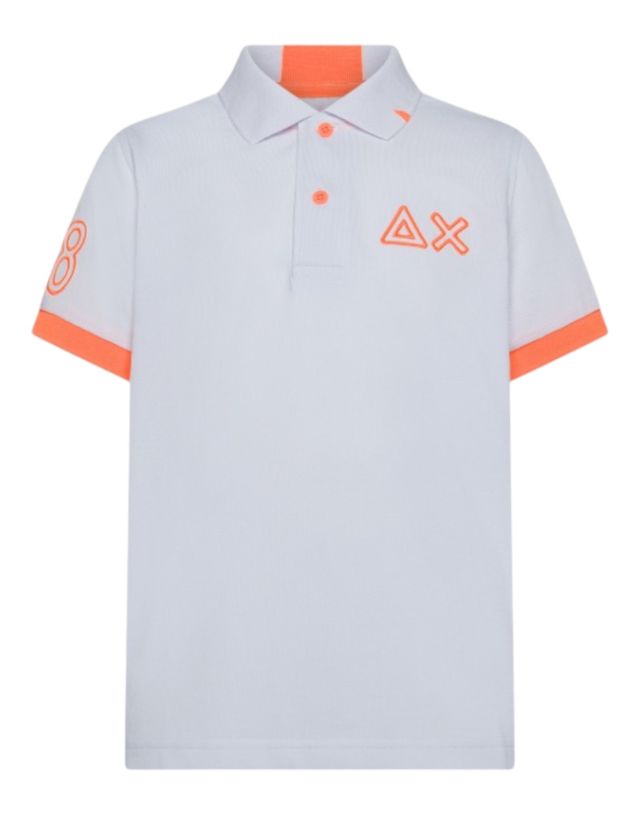 Sun 68 BOY'S POLO LOGO  FLUO S/S