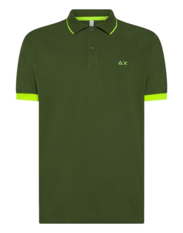 Sun 68 Polo Small Stripe Fluo S/S