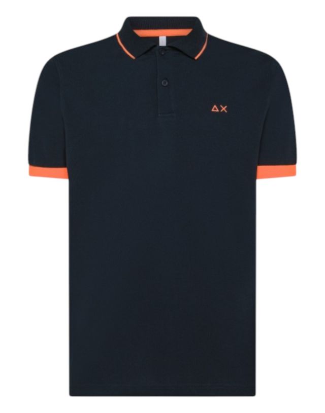 Sun 68 Polo Small Stripe Fluo S/S