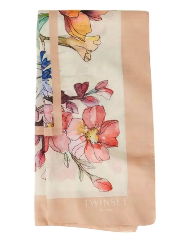 Twinset Kefia In Tessuto Con Stampa Fiori E Oval T