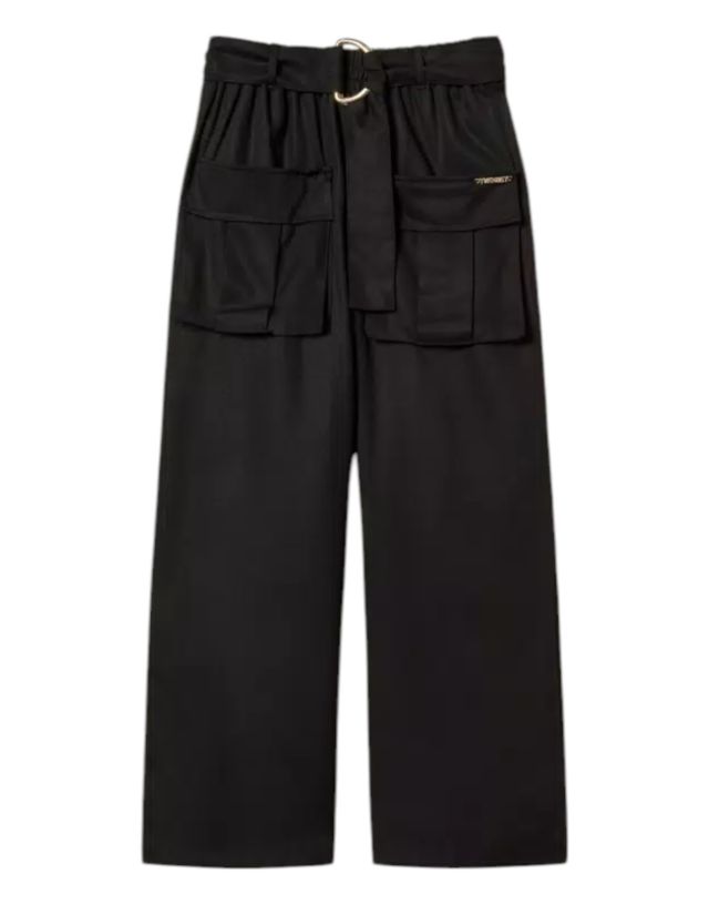 Twinset Pantalone Cargo Con Cintura