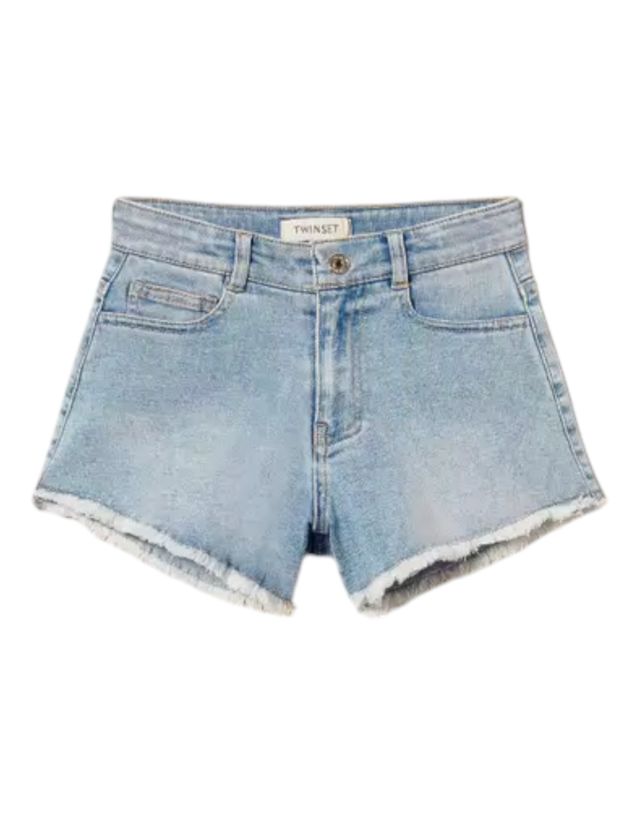 Twinset Shorts In Denim