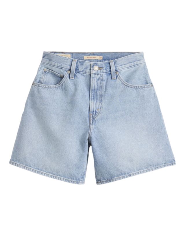 Levi's High Baggy Short Crystal Gray Linen