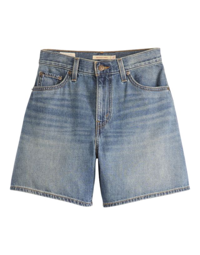 Levi's High Baggy Short Crystal Gray Linen