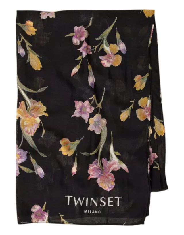 Twinset Kefia In Tessuto Con Stampa Oval T Sfumati