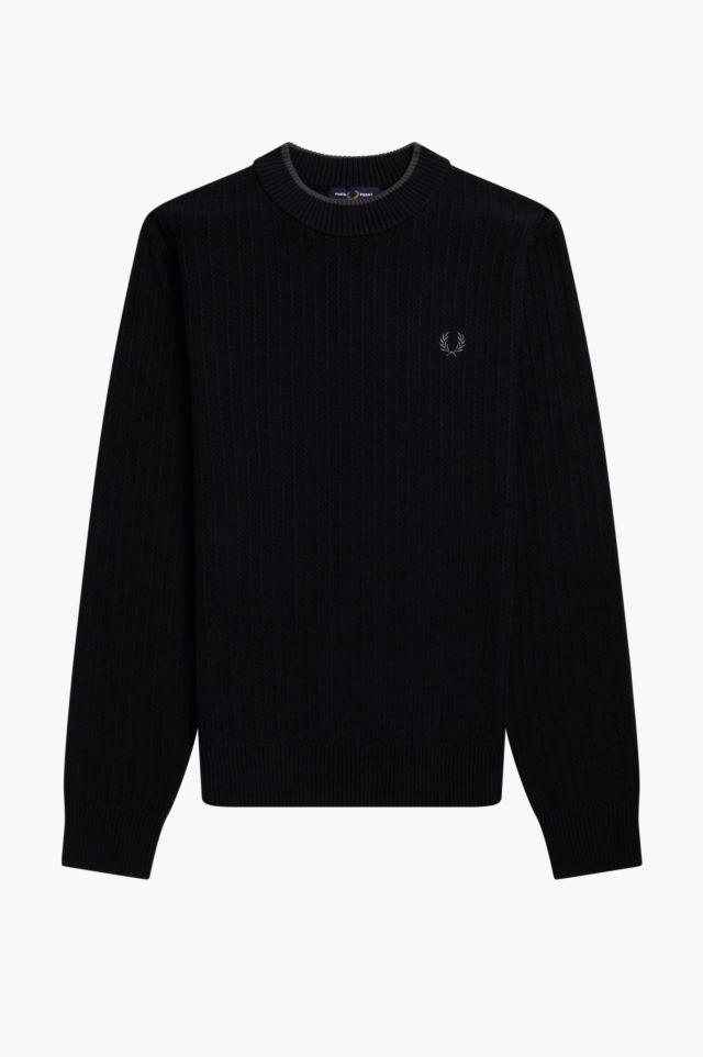 Fred Perry Fp Textured Crew Neck Jumper