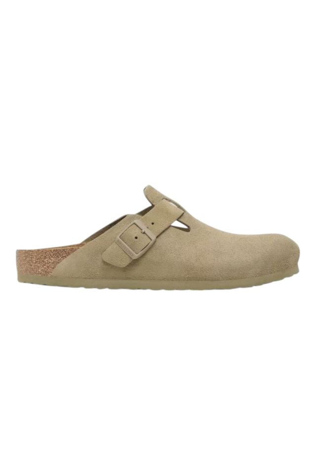 Birkenstock Boston faded khaki, Suede Leather - Calz. S