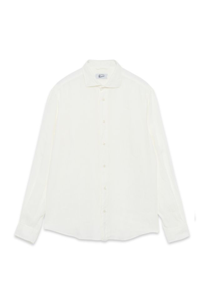 Roy Roger's Shirt Pierce Man Riviera Light Linen Garment Dyed