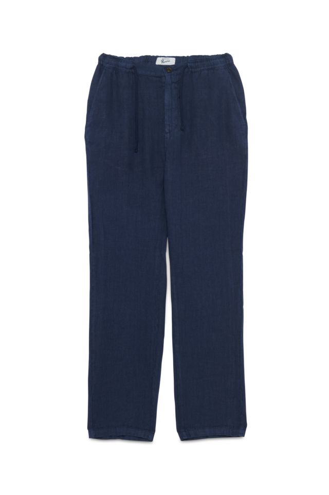 Roy Roger's Pantalone Chino Portofino Man Riviera Heavy Linen Garm.Dyed