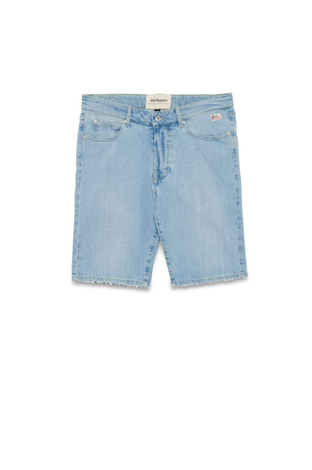 Roy Roger's Bermuda 529 Man Denim Elasticizzato Sand
