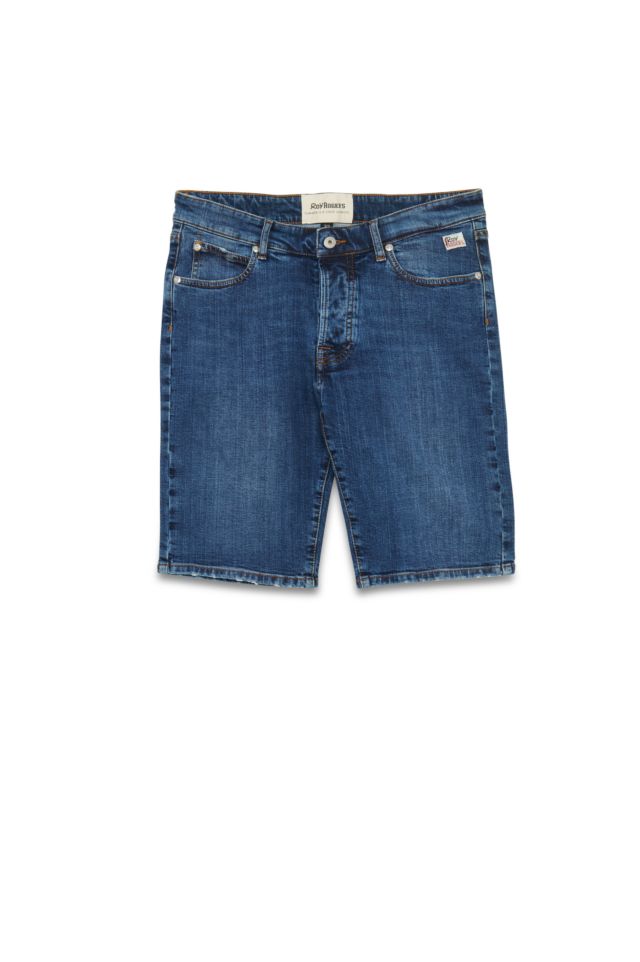 Roy Roger's Bermuda 529 Man Denim Elasticizzato Sea