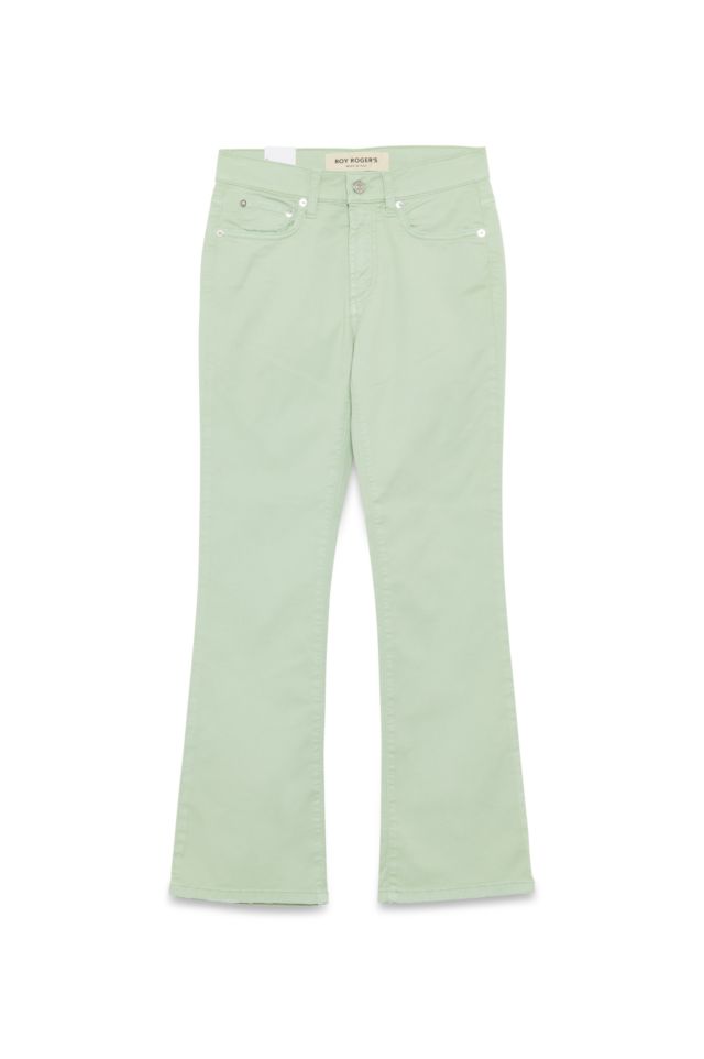 Roy Roger's Pantalone Zandra Hem Woman Drill Cot. Lycocell Elas. Crow