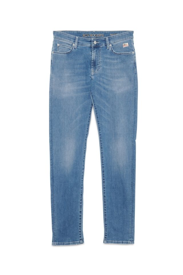 Roy Roger's Pantalone Jeans New 529 Man Recycled Denim Elasticizzato Reef