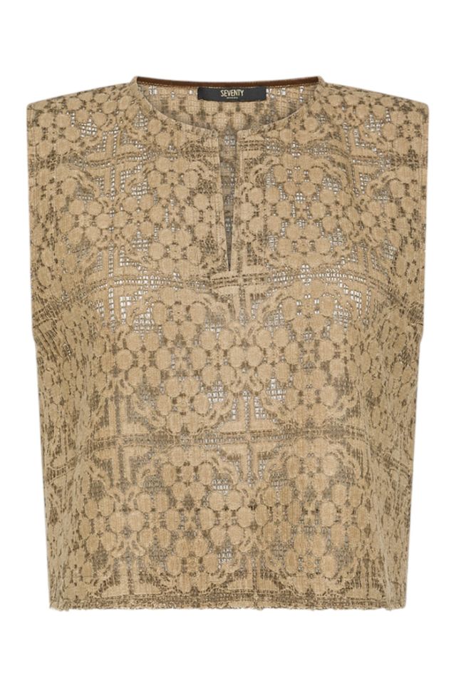 Seventy Top_Pizzo Geometrico Tinto Eff. Vintage