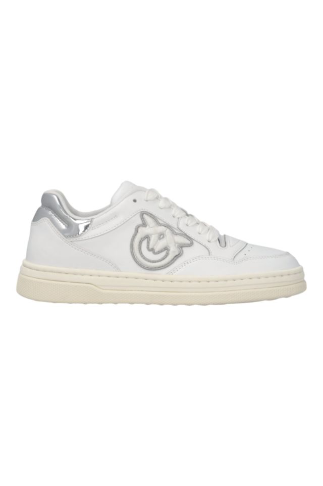 Pinko MANDY 11 - SNEAKER CALF LEATHER/MIRROR WHITE/SILVER