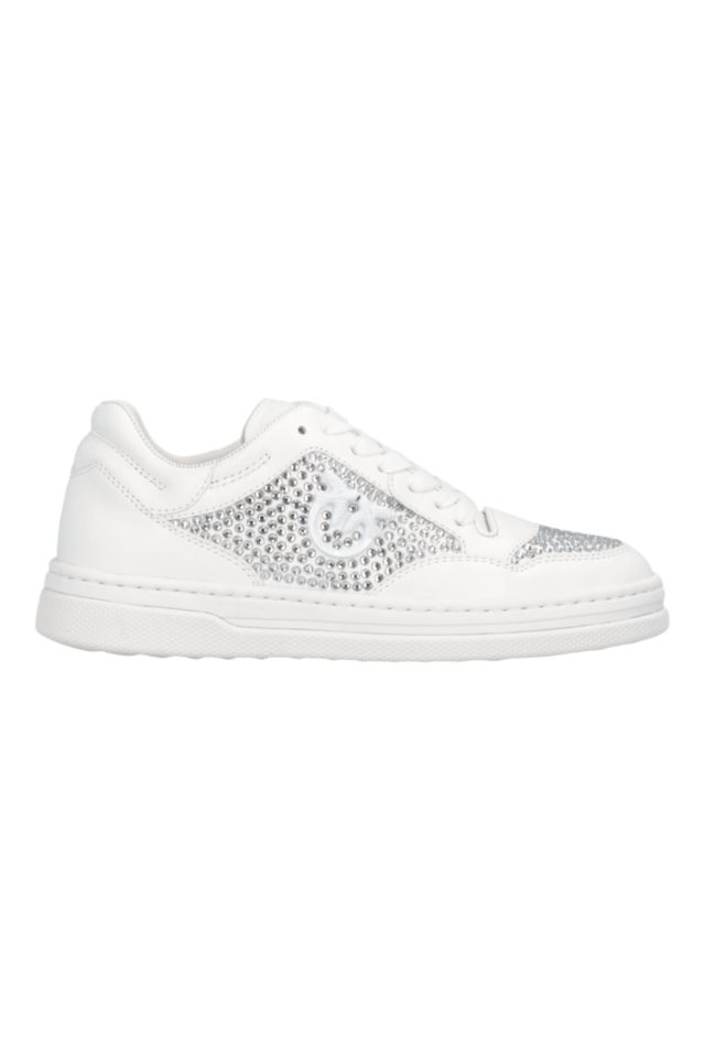 Pinko MANDY 09 - SNEAKER CALF LEATHER/STRASS WHITE