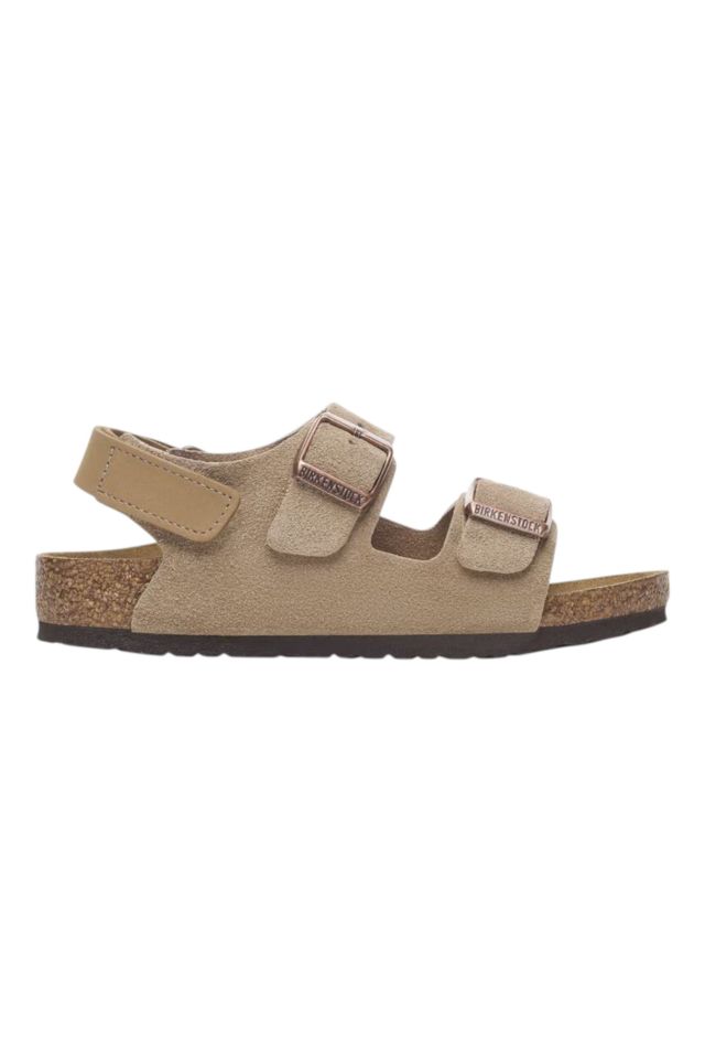 Birkenstock Milano HL Kids taupe, Suede Leather