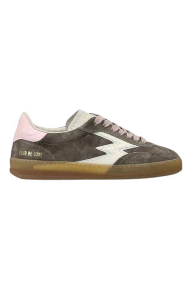 MoaConcept Sneaker OFF WHITE LOGO PINK BACKTAB BRIAR-ROOT STONE WASHED SUEDE CLUB