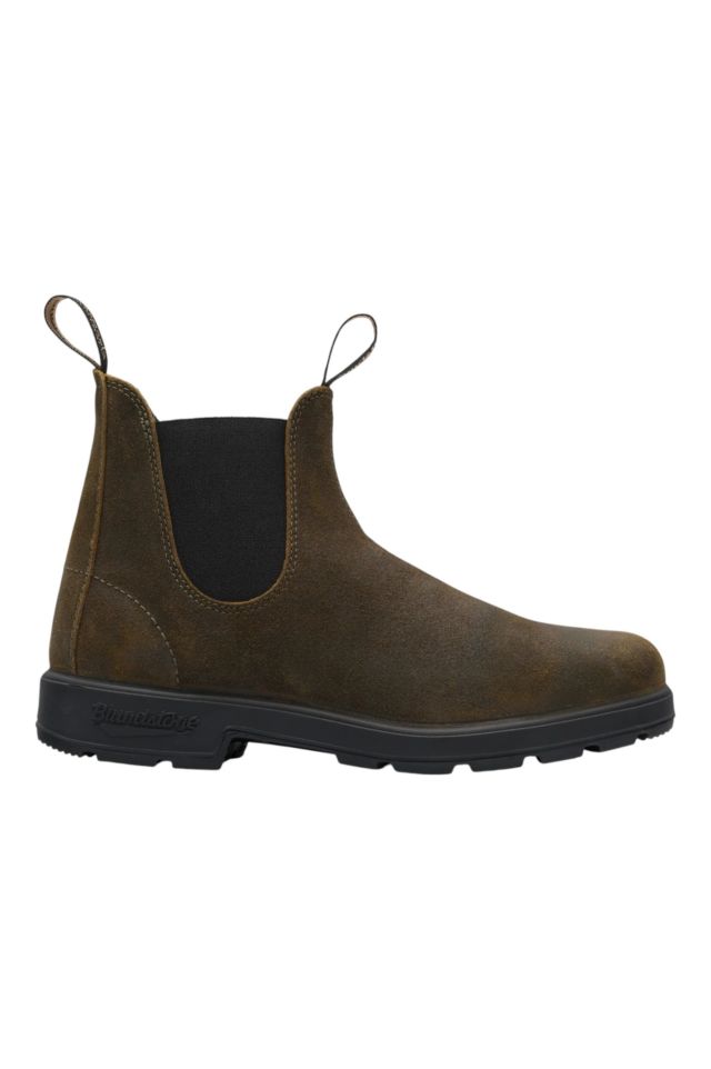 Blundstone 1629 Elastic sided Boots Dark Olive Waxed Suede