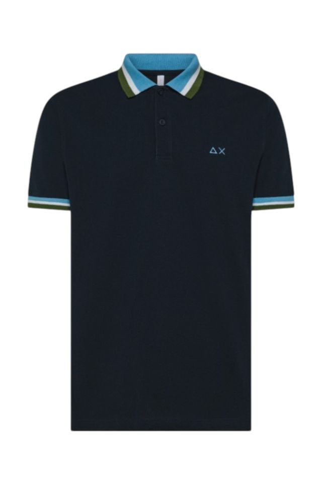 Sun 68 Polo Collar Multistripes S/S