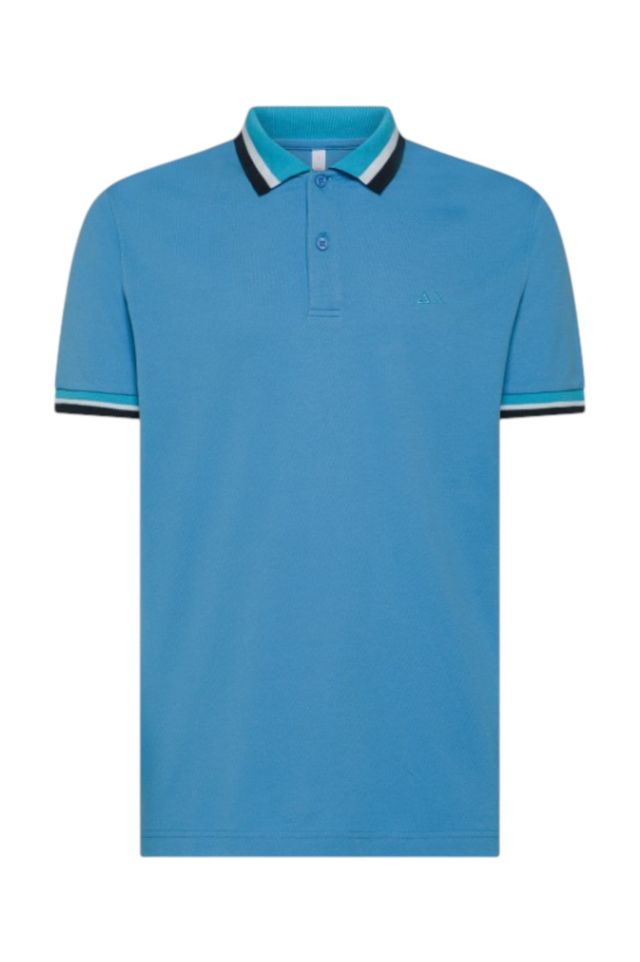 Sun 68 Polo Collar Multistripes S/S