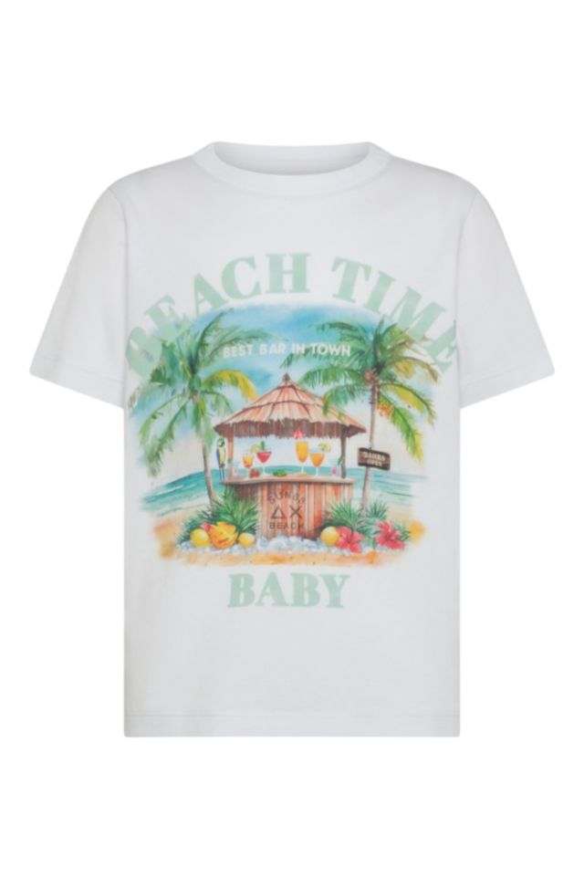 Sun 68 BOY'S T-SHIRT PRINTED  BEACH LOGO S/S