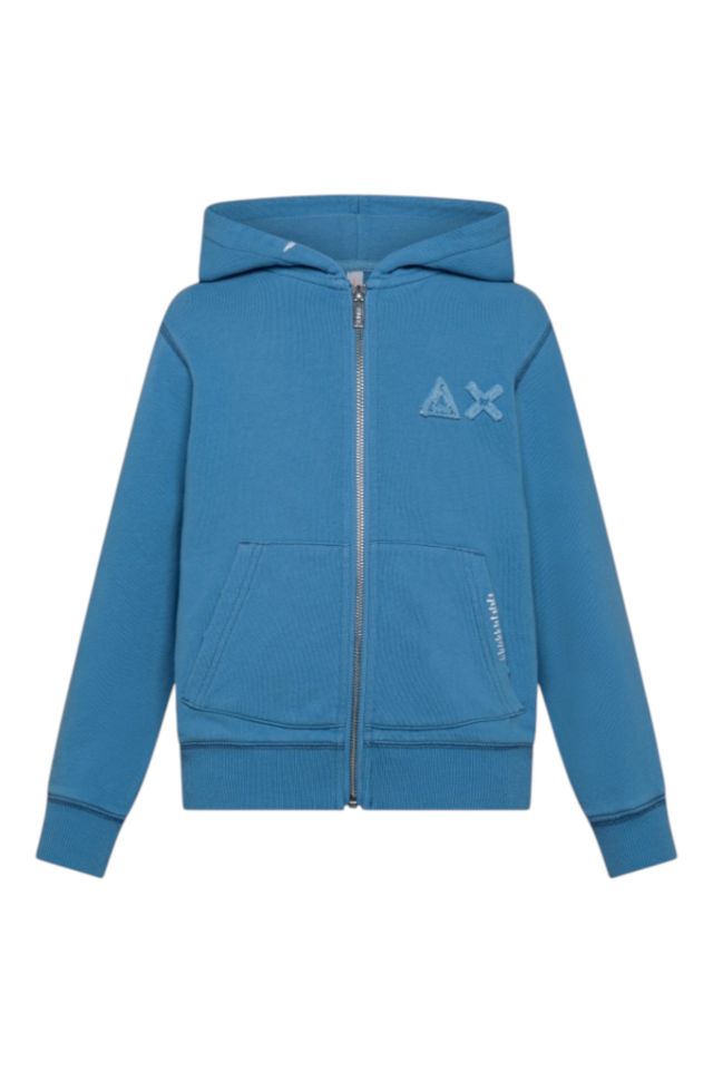 Sun 68 BOY'S HOODIE ZIP  VINTAGE BROKEN  FLEECE