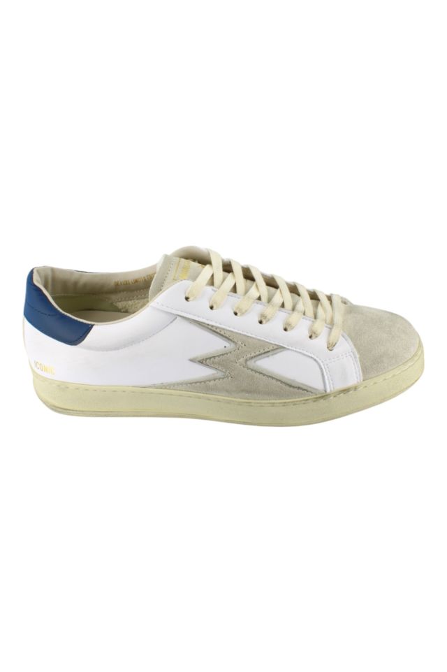 MoaConcept Sneaker NAVY BLUE BACKTAB LIGHT GRAY LOGO WHITE BRUSHED ICONIC
